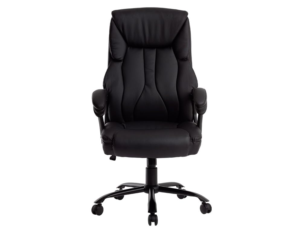 Siège de direction Bolzano Q-Connect fauteuil bureau ergonomique simili cuir noir 1260 mm
