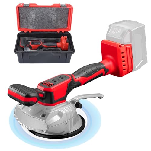 Tile Vibration Tool for Mil-wauke 18V Battery Handheld Tile Tools Max 25000r/Min 150W Tile Suction Cup Tool with 8 Speed Suction Cup Digital Display for Floor Tile Wall