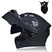 Price comparison product image Full face flip helmet double sun visor visor detachable lining full face helmet scooter helmet crash helmet off-road motorcycle helmet D.OT certification