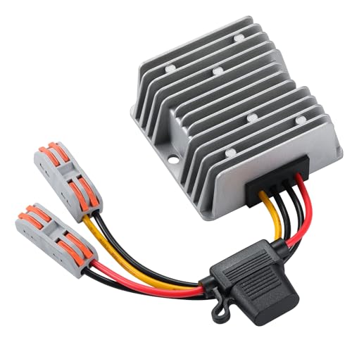 DC 9V-32V to 12V10A Voltage Converter, 24V Step Down to 12V 120W Buck With Safety Fuse and Clamps, Voltage Regulator, Power Supply Adapter, Truck Step-Down Volt