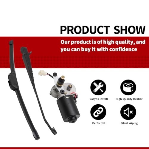 Image of Nakkaa 12V UTV Electric Windshield Wiper Motor Kit Compatible with Mule TERYX Ranger RZR RTV UXV General Pioneer Rhino Maverick X3
