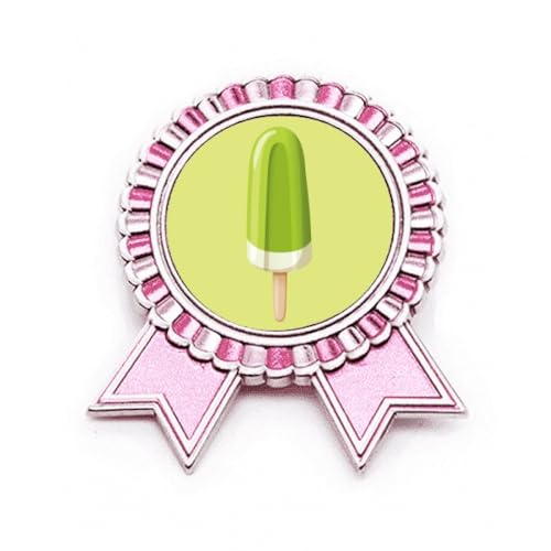 Broche rose haricot mungo vert M en métal pour look de bureau
