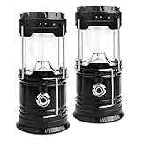 LED Camping Laterne-2 Stück,RUIZHI Solar Camping Laternen wiederaufladbare,LED-Campinglaterne,Laterne Solar,Wasserdicht Camping Lampe,für Stromausfällen, Wandern, Camping, Notfall,Nachtfischen