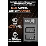 Prolite-Dual-LCD-Charger-for-Nikon-EN-EL25-Camera-Li-ion-Battery-Comes-with-Type-C-Micro-USB-Port-Type-C-Wire