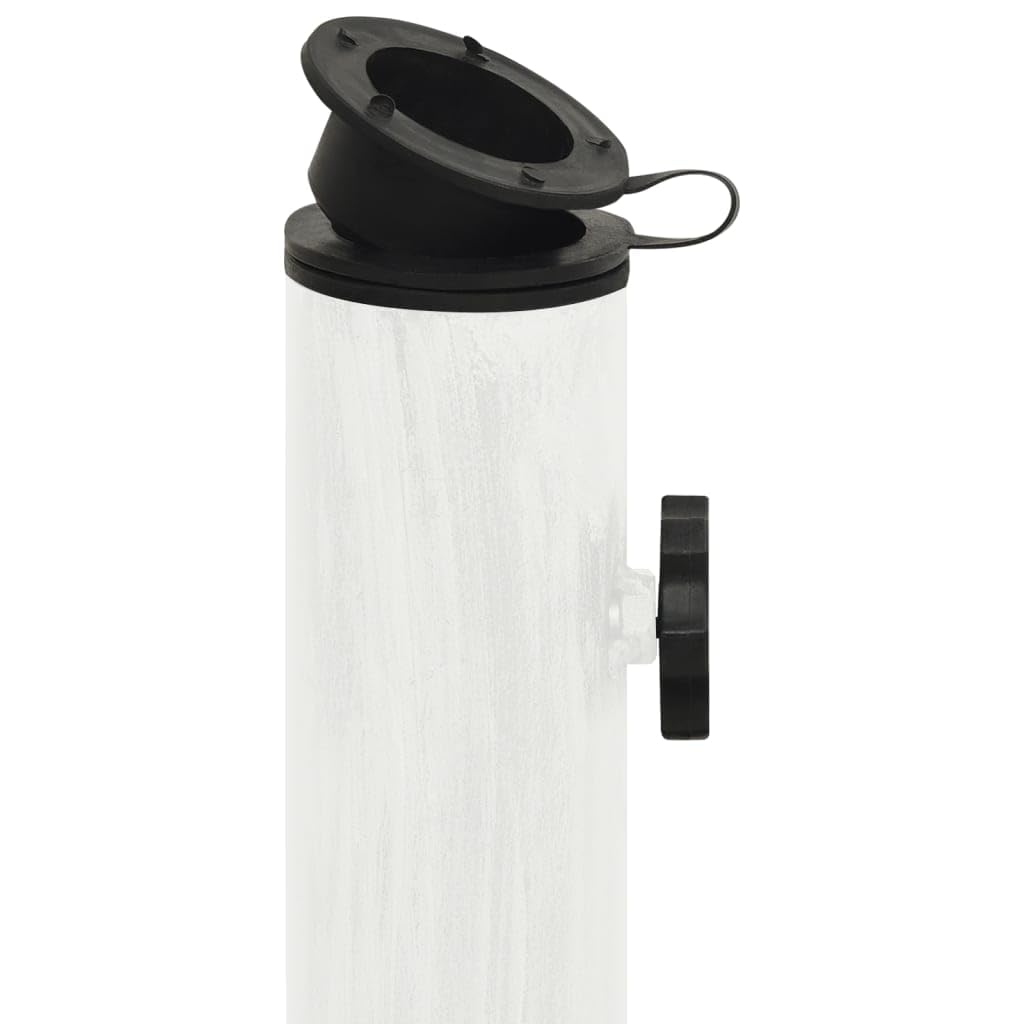 Socle de parasol Blanc 44x44x31 cm Fonte