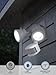 LEONLITE 25W LED Security Light Outdoor Motion Sensor, Motion Flood Lights for Outside, 30°-80° Beam Angle Adjustable, Dual-Head Security Light, Wet Location, ETL Listed, 5000K Daylight, White