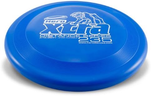 Hero Disc USAHero Xtra 235 Distance Dog Frisbee, Outdoor Dog Toy and Pet Frisbee, Distance Dog Flying Disc (Blue)