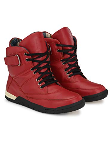 Image of Eego Italy Premium High Top Boots NR-6-NEW-RED-8 For Mens