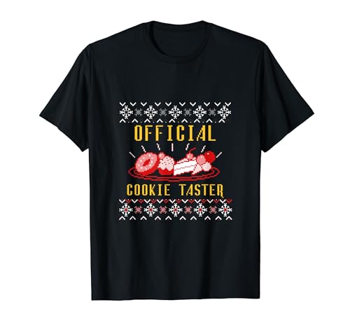 Divertido gráfico de Navidad "Official Cookie Taster" Camiseta