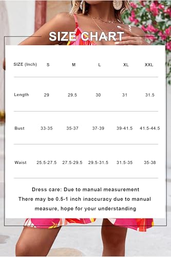 Image of ULTRANICE Womens Summer Dresses Floral V Neck Ruffled Hem Spaghetti Spring Casual Beach Outfits Flowy Wrap Sun Dress