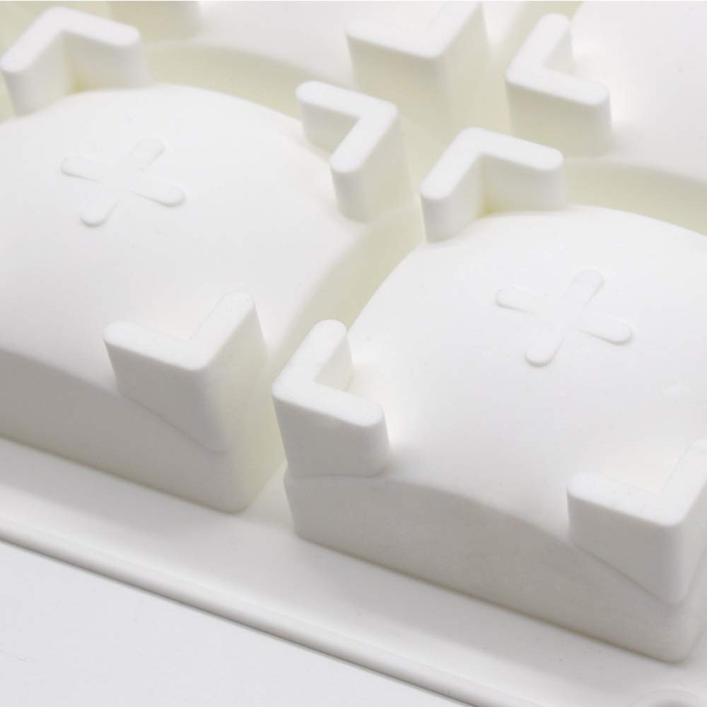 3d backformen - Mousse-Kuchenform Silikon backform, 8 Löchern Quadratische runde Oberseite mit