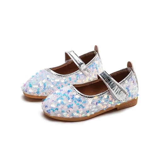 IWIHMIV Girls Soft Soled Flat Ballet Shoes Comfortable Non Slip Mary Jane Walking Party Dress Shoes for Toddler2