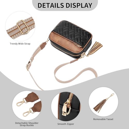 CORALDAISY Crossbody Bags for Women Vegan Leather Purses Small Shoulder Handbags3