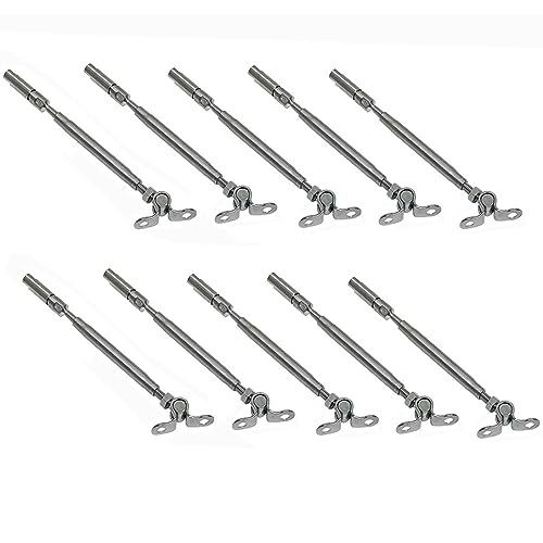 DBMIMPORTERS Marine Stainless Steel Swageless Deck Toggle Turnbuckle Fitting 1/8
