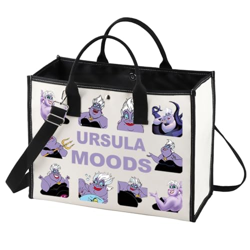 BWWKTOP Villains Tote Bag Villains Fans Gift Sea Witch Moods Shoulder Bag Villains Witch Merchandise (Ursula Moods BG)