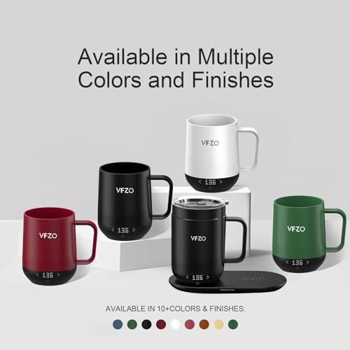 Image of Self Heating Coffee Mug,High-Capacity- 18 oz, 180 Min Battery Life, Smart Heated Coffee Mug,Smart Mug, Simple Temperature Control Operation, Gifts for Family Members (Ebony black)