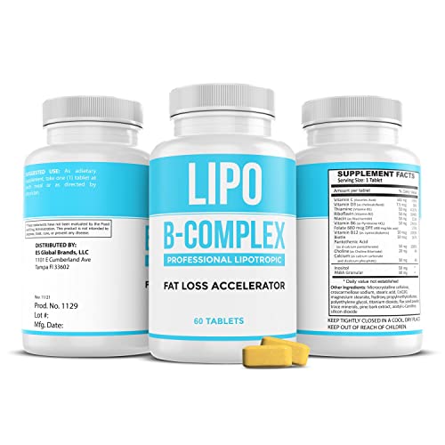 Lipo B-Complex Lipo BC (60 Tablets) Manufactured by Legere Pharmaceuticals for ES Global Brands. Natural clean energy and wellness. Mobilize fat stores.