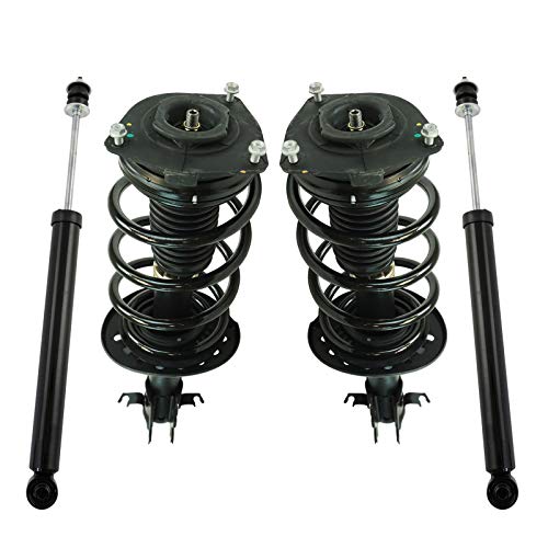 Image of TRQ Front and Rear Complete Strut Assembly & Shock Absorber Kit Complete Strut & Coil Spring Assembly Compatible with 2011-2017 Nissan Juke