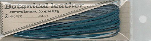 Cordon en cuir plat 2mm bleu azur pour customiser vos accessoires d'été