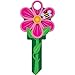 B106K Key Blank, Lucky Line, Kwikset KW1, Flower Design - Quantity 5