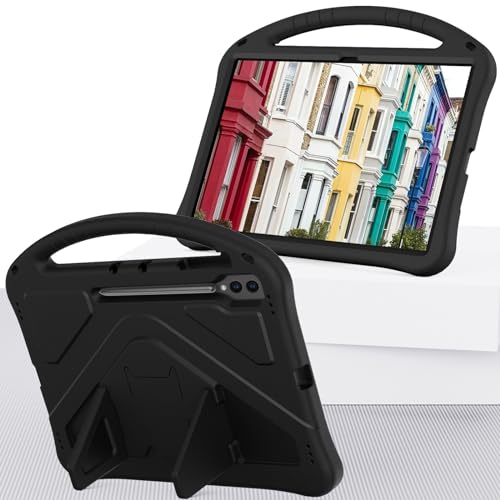 Coque enfant Samsung Galaxy Tab S10 Ultra résistante et légère noire