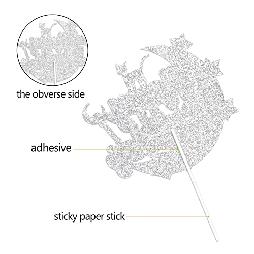 Moon Cat Happy Birthday Cake Topper - Moon Girls Sailor Birthday Party Glitter Cute Cat Cake Supplies - Pink Girl Happy Birthday Party Decoration #TOP4