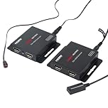 Labgear HDMI Extender Kit 70m - 1080p Full HD Over Single CAT5e/6/7 Ethernet Cable, HDMI Over Ethernet with EDID, Twin Outputs, IR Control, Long Range HDMI Signal Booster, Ideal for Professional Setup