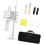 Juego De Trompeta Para Principiantes Instrumento Estándar Que Incluye Guantes Tela Y Estuche De Transporte Para Nuevos Estudiantes Trompeta En Sib Estándar Para Principiantes