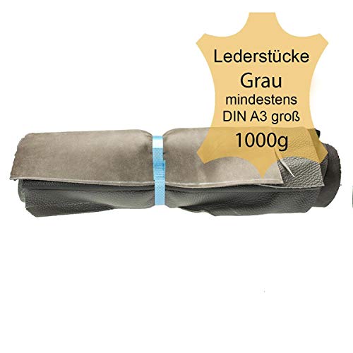 Langlauf Chutes de Cuir XL A3 1 kg Variantes des Tons, Toutes Les pièces Min. DIN A3 Gris Grand de Schuhbedarf®