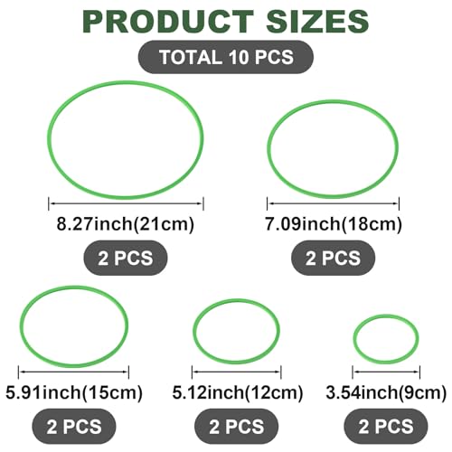 Image of PAGOW 10pcs Fish Feeding Rings Set, Floating Aquarium Plant Corral, Round Fish Feeder Rings for Fish Tank, Floating Plant Ring, Fish Tank Aquarium Accessories for Betta (Green)
