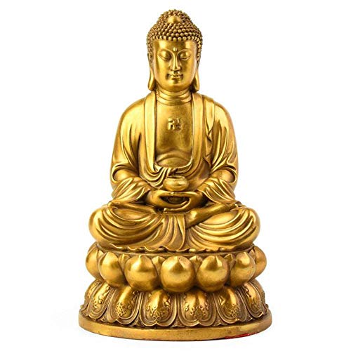 Statue Bouddha Sakyamuni bronze véritable déco luxe