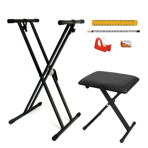 ffalstaff supporto per tastiera e panchetta con un fantastico kit cancelleria in omaggio