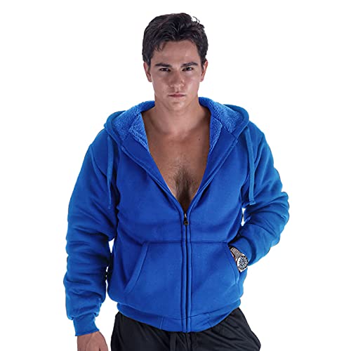 Image of Gary Com Heavyweight Sherpa Hoodies for Men, Thick Fleece Lined Full Zip Up Winter Warm Sweatshirts Work Jackets