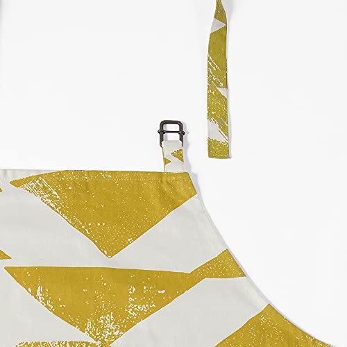 Image of HPD Half Price Drapes Aprons for Men Women with Large Pockets Adjustable Unisex PRTW-D35-AP Triad Printed Cotton, 27 X 34 Inch, Triad Gold