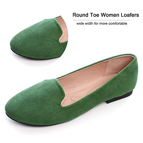Image of Dear Time Women's Casual Loafers Flats Comfortable Round Toe Dress Shoes Slip On Ballet Flats for Women Work Office Shoes