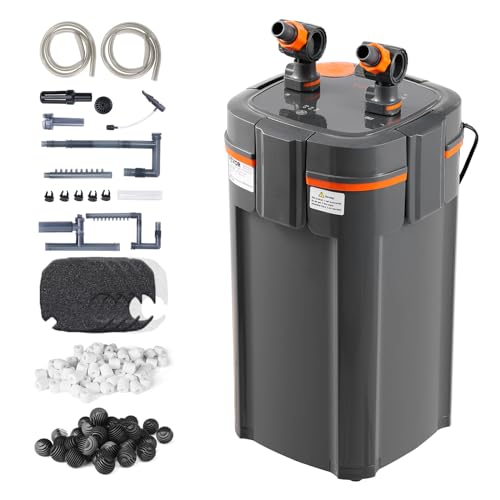 VEVOR Aquarium Filter 528GPH, 5-Stage Canister Filter 200-250 Gallon, Ultra-Quiet Internal Aquarium...