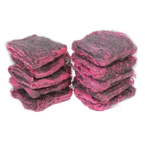 HAPINARY 10Pack Heavy Duty Stainless Steel Sponges Multipurpose Scouring Pads for Utensil Cleaning Kitchen Bathroom and Outdoor Use Reusable Steel Wool Scrubbers