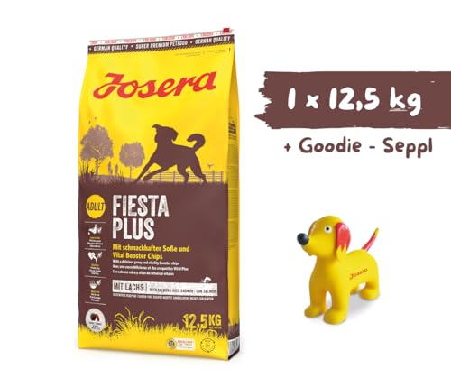 Josera - Hundefutter - Josera Exclusive FiestaPlus - Trockenfutter 12,5 KG + Goodie Quietsche Seppl - Premium Hundefutter für aktive Hunde