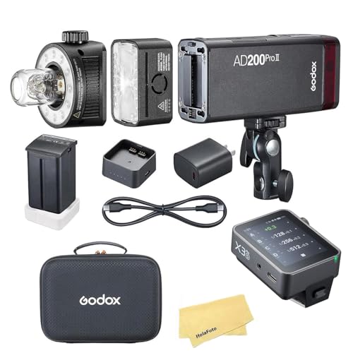 Image of Godox AD200 Pro II Pocket Flash with X3ProS Flash Trigger for Sony Cameras
