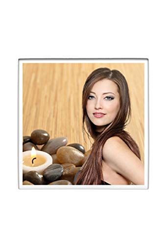 Photo en porcelaine carrée personnalisable : médaillon funéraire extérieur
