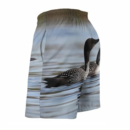 Loon Birds Mens Swim Trunks Quick Dry Hawaii Bathing Suit Board Shorts with Mesh Lining-4