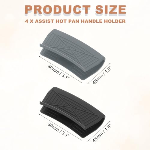 Soportes de silicona para asas: fundas protectoras de alta resistencia para sartenes 3