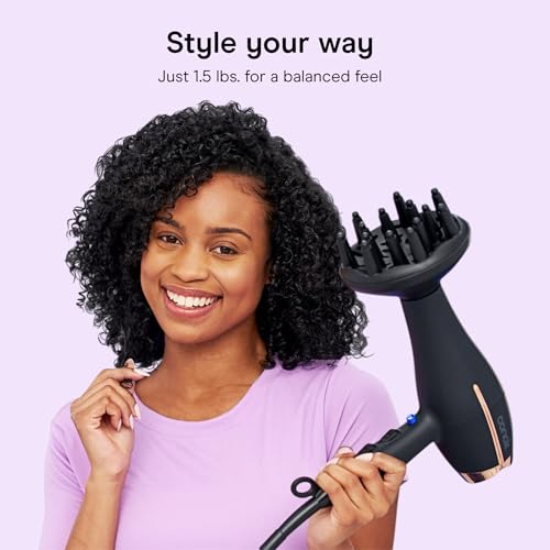 Image of Conair InfinitiPRO AC Motor Pro Hair Dryer | Professional Ionic Ceramic Blow Dryer for Faster, Frizz-Free Drying on All Hair Types, Black, 650AMZL