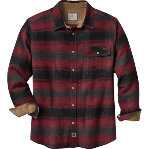 Legendary Whitetails Men's Standard Flannel Shirt Long Sleeve Button Down 100% Cotton, Cabin Fever...
