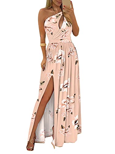 shownicer Damen Abendkleid Hochzeit Brautjungfernkleid Bodenlang Partykleid Cocktailkleid Wickelkleid V-Ausschnitt Festlich Kleid Rückenfrei...