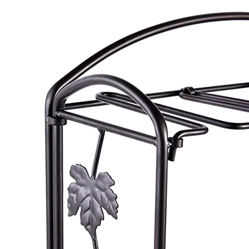 Soporte de vino de hierro para mesa 4 botellas miniatura 3