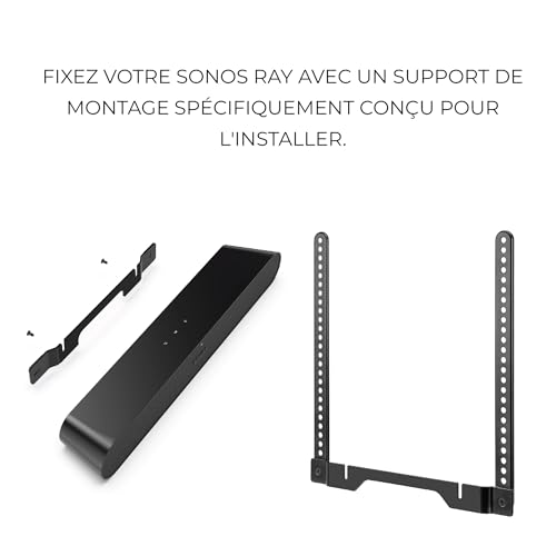 Support barre de son Sonos Ray sous TV pour lib&eacute;rer votre meuble - 3