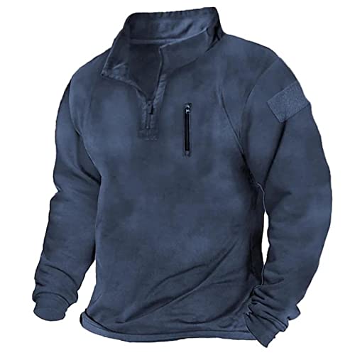 Sweat tactique zippé homme protection col montant manches longues