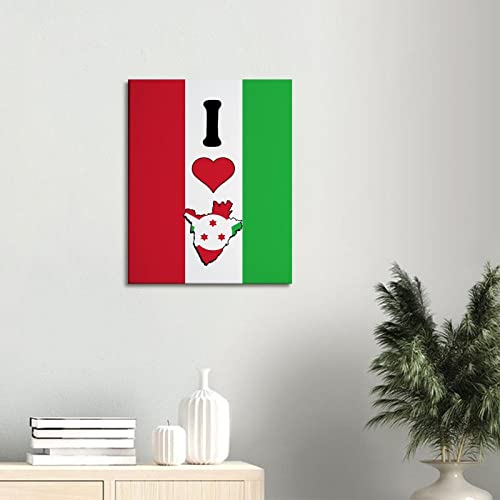 Lienzo de la bandera de Burundi Yelolyio de 16x20 pulgadas para decorar la pared de la oficina 3