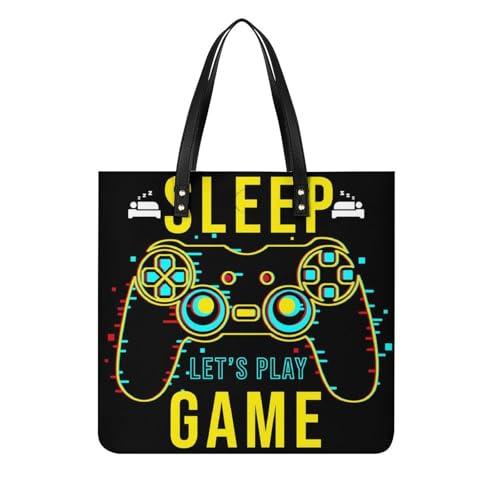 Tote bag imprimé manette de jeu vidéo sac shopper femmes grand sac à main pour voyage